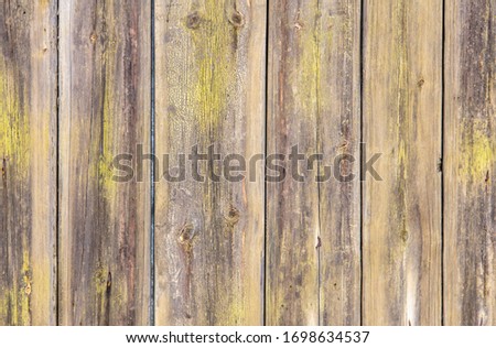 Wooden boards on an old fence as an abstract background. Texture.