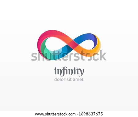 Infinity logo. Creative colorful symbol of infinity