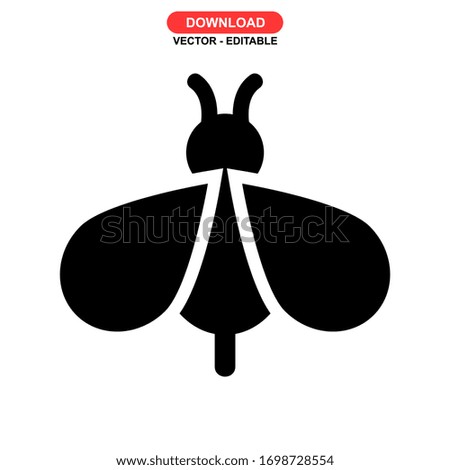 bee icon or logo isolated sign symbol vector illustration - high quality black style vector icons
