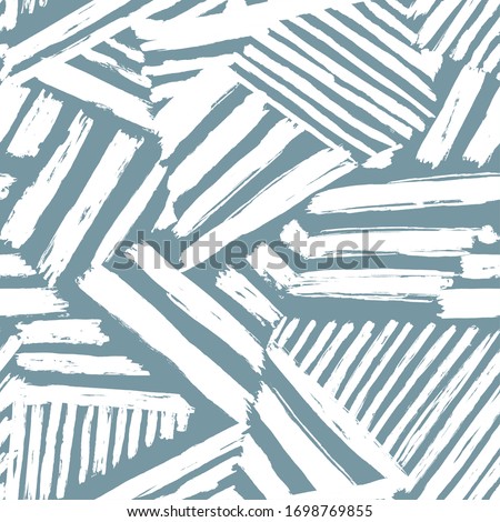 Dazzle camouflage seamless abstract pattern drawn by brush