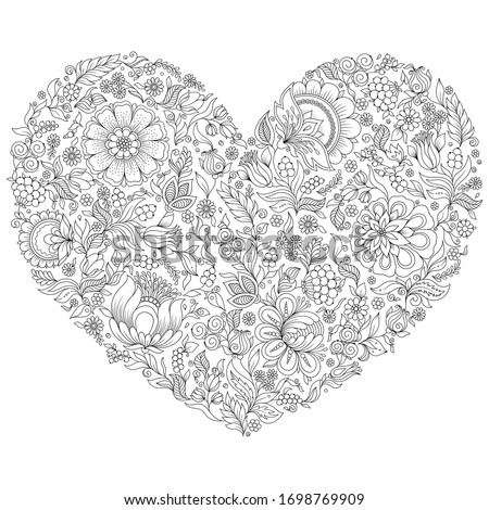 flowers in the heart shape pattern for stock photo