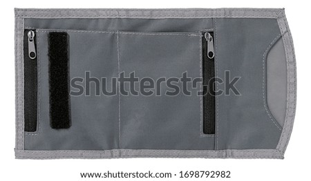 Wallet / purse artificial fabric isolated on whitebackground