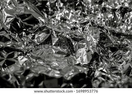 Abstract background of aluminium foil.         