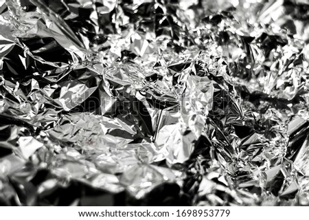 Abstract background of aluminium foil.         