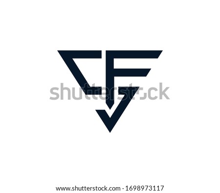 SF letter logo design (Vector)