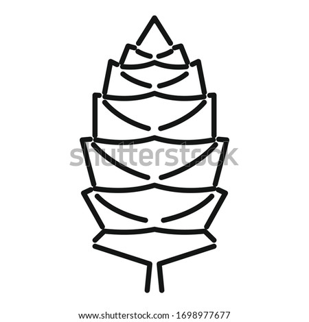 Fir tree pine cone icon. Outline fir tree pine cone vector icon for web design isolated on white background