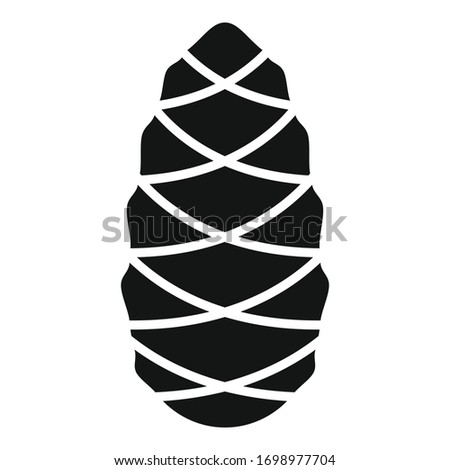 Wreath pine cone icon. Simple illustration of wreath pine cone vector icon for web design isolated on white background