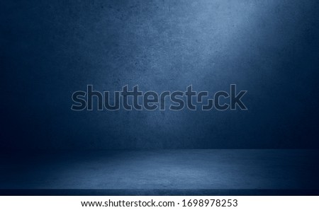 Background with grain texture. Navy Blue dark wallpaper. Abstract grunge decorative for show product.

