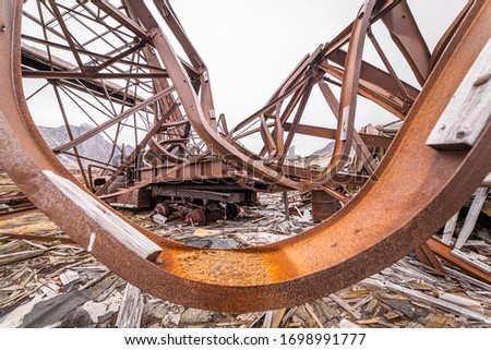 The ruins of an abandoned airplane hanger in Greenland. 