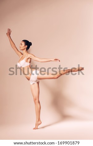 ballerina dancing in warm room