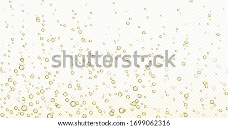 Soda bubbles, champagne, water or oxygen air fizz, carbonated drink or underwater abstract background. Dynamic motion, transparent aqua with randomly moving fizzing moisture drops, realistic 3d vector Royalty-Free Stock Photo #1699062316