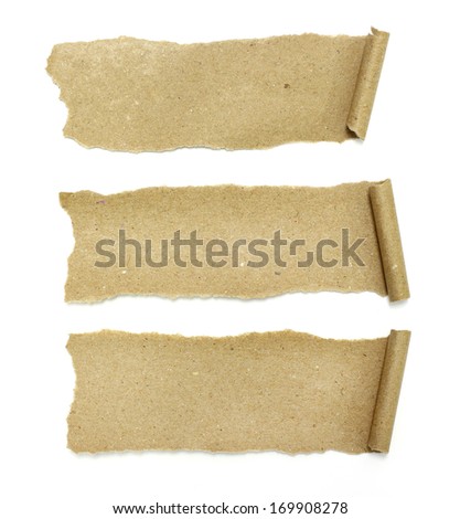 torn sheet of recycled paper 
