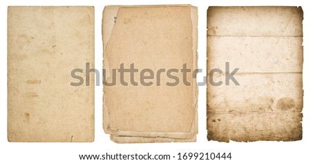 Old paper sheets. Used stained cardboard texture background Royalty-Free Stock Photo #1699210444