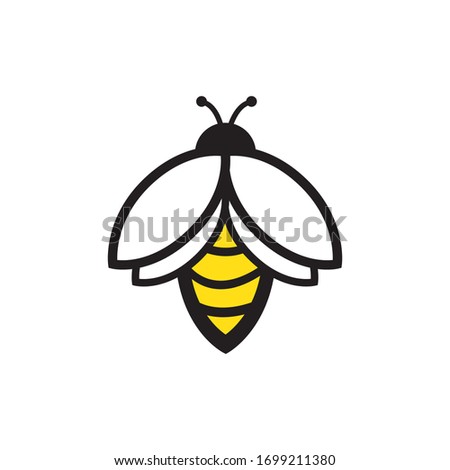 
Bee logo vector illustration design