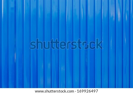 Blue color corrugated metal sheet as background Royalty-Free Stock Photo #169926497