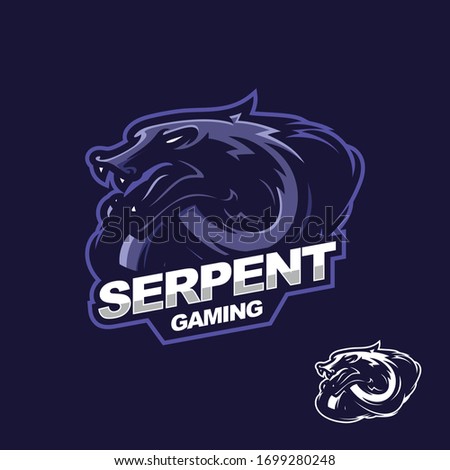snake serpent logo for e-sport gaming mascot logo