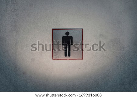 men bathroom symbol on a white background