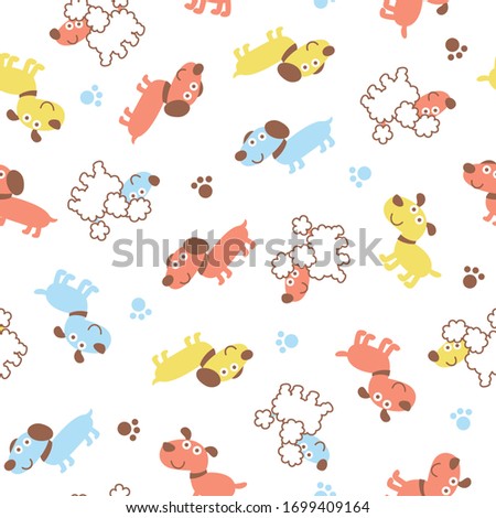 Wonderful dog illustration material pattern
