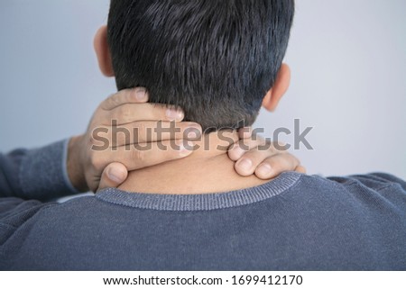neck pain; health problems; medical concept