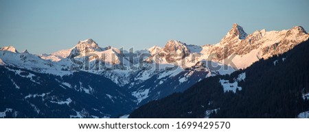Morning sun at the Austrian alps