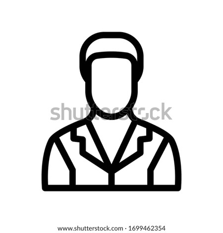 injured patient vector thin line icon 
