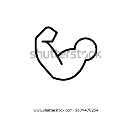 Arm line icon. High quality outline symbol for web design or mobile app. Thin line sign for design logo. Black outline pictogram on white background