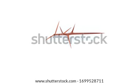 Sharp spikes on a white background isolate. Abstract element for design.