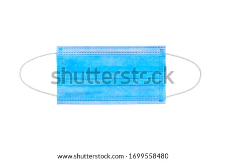 Doctor mask and corona virus protection isolated on a white background, With clipping path Royalty-Free Stock Photo #1699558480