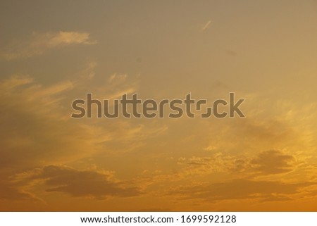 The sky where the evening sun sets