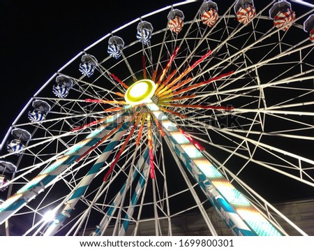 The Big Beautiful Wheel in the night  in France