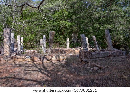 Travel photos: Ancient ruins at Kaludiya Pokuna (black water pond) -Mihinthale, Sri Lanka