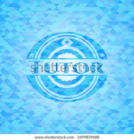 Tutor light blue mosaic emblem