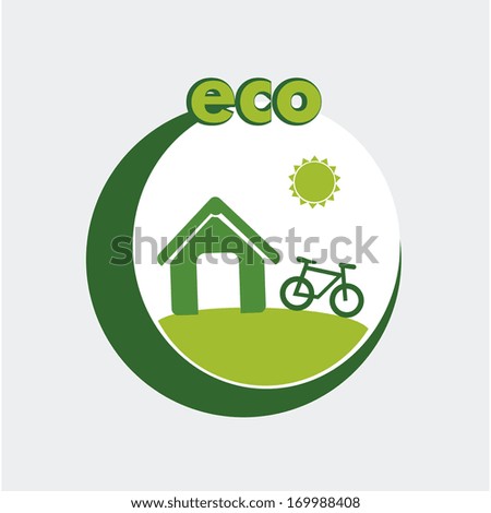 eco design over  white background vector illustration 