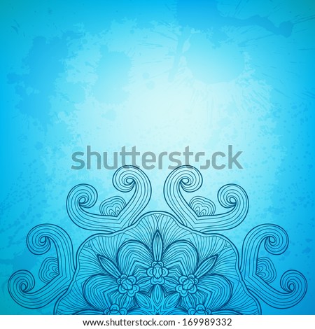 Abstract vector background. Beautiful lace arabesque