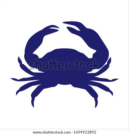 Sea ​​crab vector logo design. 