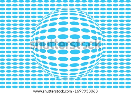 Vector illustration of a distorted surface. 2D pattern with fisheye 3D effect