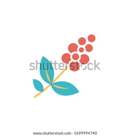 coffee tree icon vector illustration flat style design. isolated on white background