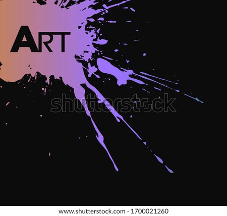 Design of colorful ink stain
