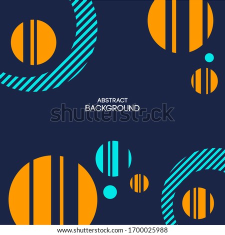 Abstract background of striped circles, dots. Abstract geometric composition. Applicable for covers, placards, posters, brochures, flyers, banner designs. Color vector illustration.