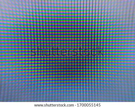 multi-colored pixels on the screen closeup

