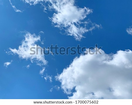 Blue sky with white clouds background image