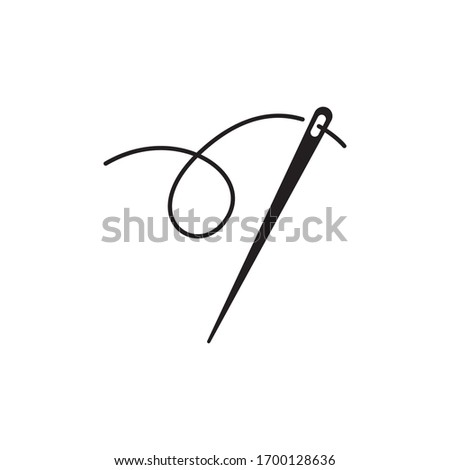 Needlework logo template vector icon design Royalty-Free Stock Photo #1700128636