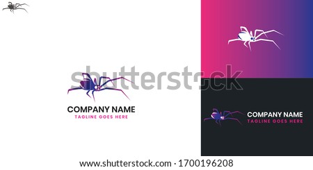 Spider Logo - All elements on this template are editable with vector software