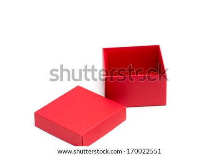  red box isolated on white background