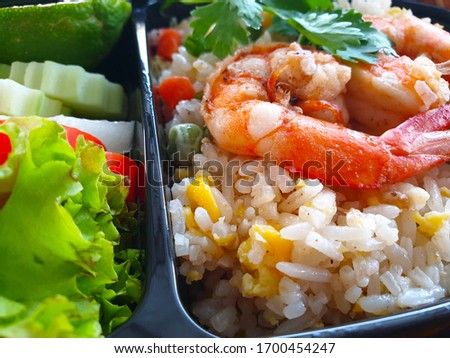 Shrimp fried rice and Thai food