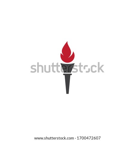 Torch logo vector template ilustration concept 