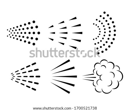 Spray vector icon collection isolated on white background