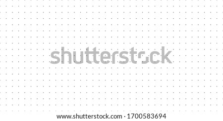 Horizontal seamless vector black dots on white background. Seamless dot grid technology background template. Royalty-Free Stock Photo #1700583694