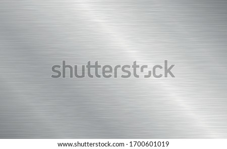 Vector brushed metal texture. Steel background with scratches. Royalty-Free Stock Photo #1700601019
