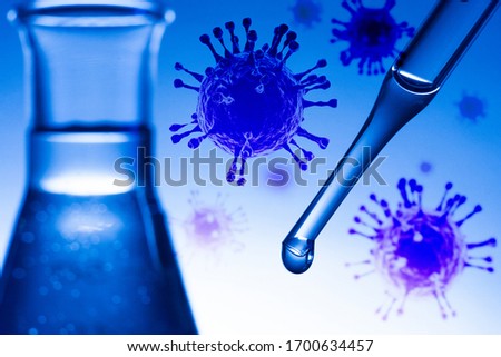 laboratory with a biological test tube,virus